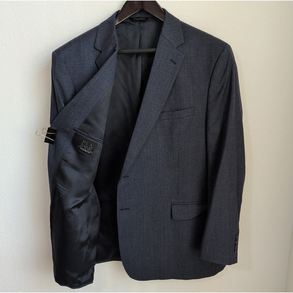 Jos. A. Bank Other - Jos A Bank Big & Tall Blazer Sport Coat 54L Wool Cashmere Charcoal Grey Check
